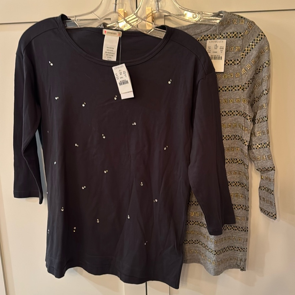 2 crewcuts long sleeve tees
